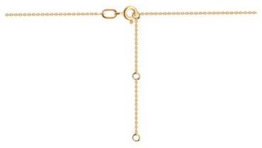Колье Diamant 51-170-01937-1 длина 42 см вес 1.19 г золото, фианит купить,95324