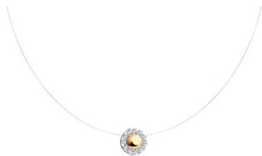 Колье Diamant 51-170-01627-1_45 длина 45 см вес 0.74 г золото, фианит купить,63914