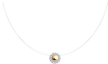Колье Diamant 51-170-01627-1_45 длина 45 см вес 0.74 г золото, фианит купить,63914