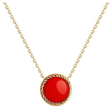 Колье Diamant 93-370-01563-2 длина 40.45 см вес 3.88 г серебро, коралл купить,NaN
