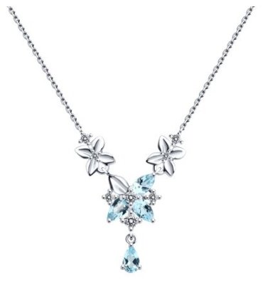 Колье Diamant 93-370-02061-1 длина 45.5 см вес 2.73 г серебро, топаз купить,NaN