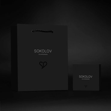 Колье SOKOLOV 1070185_50 длина 50 см вес 1.39 г золото, бриллиант купить,433194