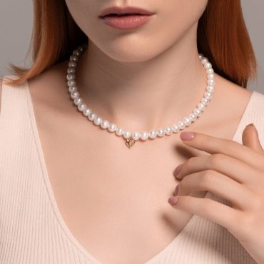 Колье SOKOLOV 79-70007 длина 45 см вес 36.98 г золото, жемчуг, бриллиант купить,326988