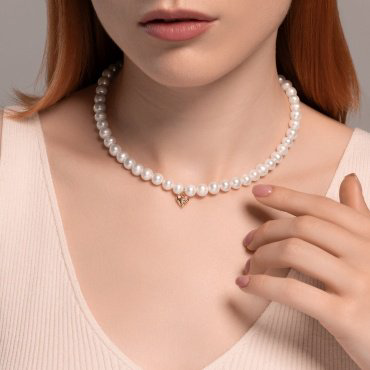 Колье SOKOLOV 79-70007 длина 45 см вес 36.98 г золото, жемчуг, бриллиант купить,326988