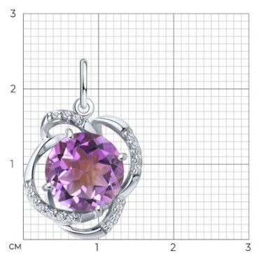 Подвеска Diamant 94-330-01920-1 вес 2.59 г серебро, фианит купить,31806