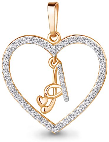 Подвеска AQUAMARINE 24623А.6 вес 1.98 г серебро, фианит купить,22023