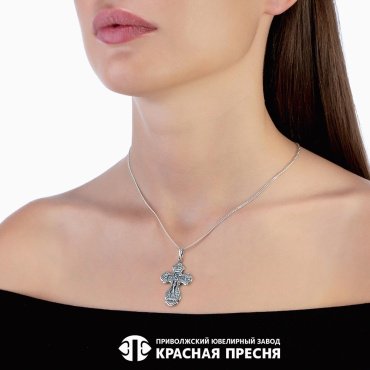 Крестик 53013688 вес 7 г серебро, без вставок купить,0