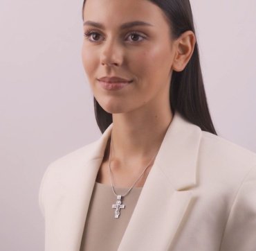 Крестик Diamant 95-131-01621-1 вес 3.65 г серебро, без вставок купить,21546