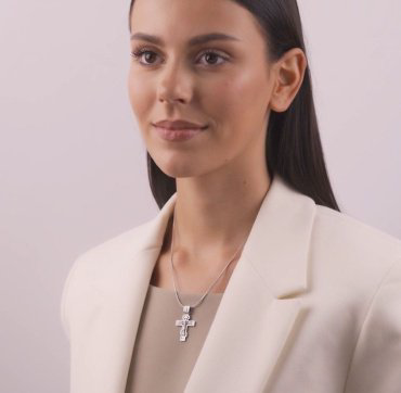 Крестик Diamant 95-131-01621-1 вес 3.65 г серебро, без вставок купить,21546