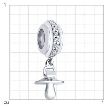 Подвеска SOKOLOV 94031670 вес 2.16 г серебро, фианит купить,11283