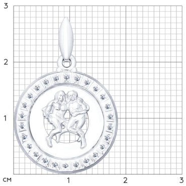 Подвеска SOKOLOV 94031385-s41 вес 1.46 г серебро, фианит купить,12312