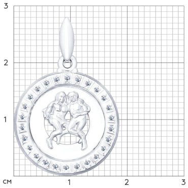 Подвеска SOKOLOV 94031385-s41 вес 1.46 г серебро, фианит купить,12312