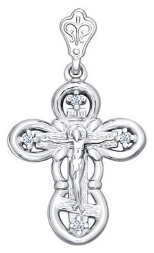 Подвеска SOKOLOV 94120123 вес 1.83 г серебро, фианит купить,10593