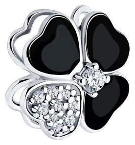 Подвеска Diamant 94-130-01829-1 вес 1.68 г серебро, фианит, эмаль купить,8311