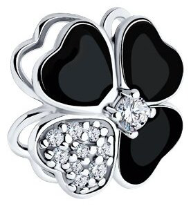 Подвеска Diamant 94-130-01829-1 вес 1.68 г серебро, фианит, эмаль купить,8311