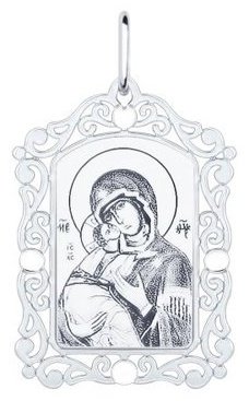 Икона SOKOLOV 94100228 вес 1 г серебро, без вставок купить,9234