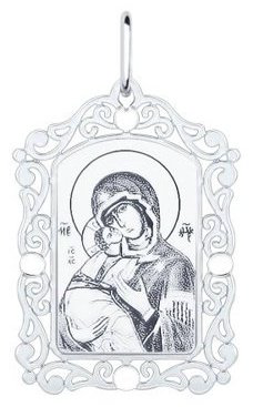 Икона SOKOLOV 94100228 вес 1 г серебро, без вставок купить,9234