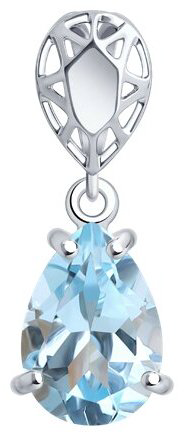 Подвеска Diamant 94-330-02688-1 вес 1 г серебро, топаз купить,13865