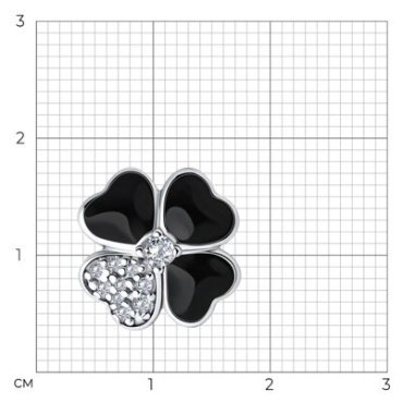 Подвеска Diamant 94-130-01829-1 вес 1.68 г серебро, фианит, эмаль купить,8311
