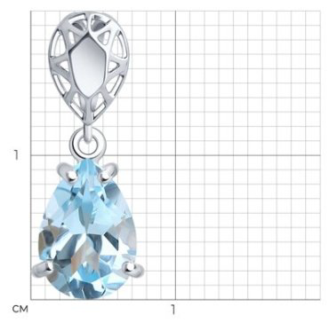 Подвеска Diamant 94-330-02688-1 вес 1 г серебро, топаз купить,13865