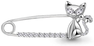 Булавка AQUAMARINE 72631А.5 вес 1.76 г серебро, фианит купить,29989