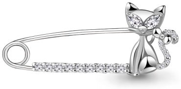 Булавка AQUAMARINE 72631А.5 вес 1.76 г серебро, фианит купить,29989