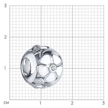 Подвеска SOKOLOV 94031950_s вес 1.67 г серебро, эмаль, фианит купить,7369