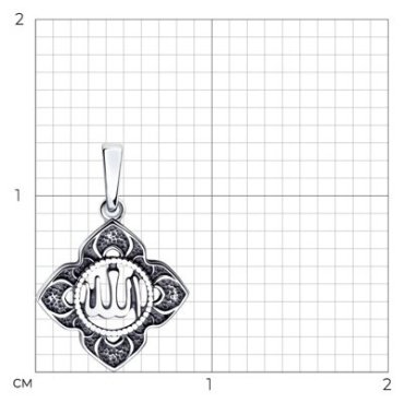 Подвеска Diamant 95-130-01178-1 вес 1.03 г серебро, без вставок купить,6499