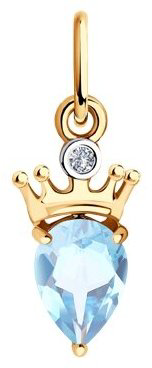 Подвеска Diamant 51-330-01205-2 вес 0.6 г золото, топаз купить,48417