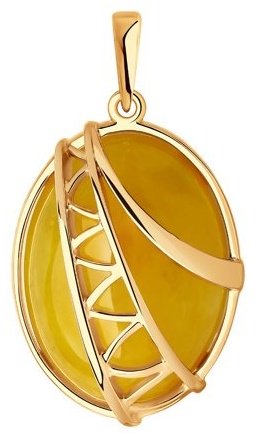 Подвеска Diamant 93-330-00868-1 вес 3 г серебро, янтарь купить,13381