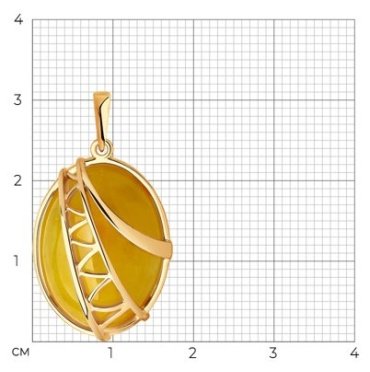 Подвеска Diamant 93-330-00868-1 вес 3 г серебро, янтарь купить,13381