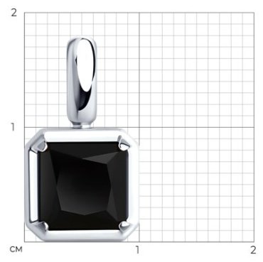 Подвеска Diamant 94-330-01915-1 вес 1.13 г серебро, оникс купить,17442