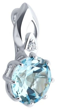 Подвеска SOKOLOV 92030350 вес 1.15 г серебро, топаз, фианит купить,12172