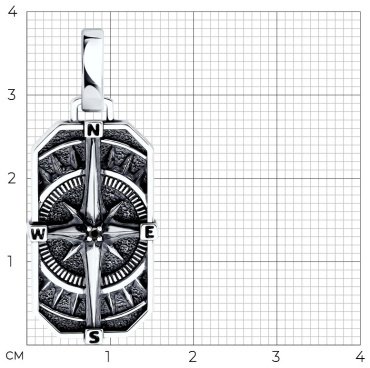 Подвеска Diamant 95-130-02643-1 вес 5.2 г серебро, фианит купить,29899
