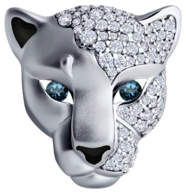 Брошь Diamant 94-140-02078-1_s вес 8.42 г серебро, фианит, эмаль купить,33242