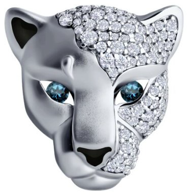 Брошь Diamant 94-140-02078-1_s вес 8.42 г серебро, фианит, эмаль купить,33242