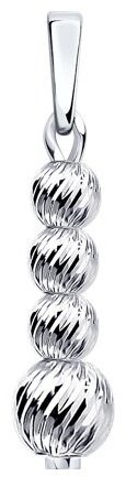 Подвеска Diamant 94-130-01457-1 вес 0.85 г серебро, без вставок купить,3943