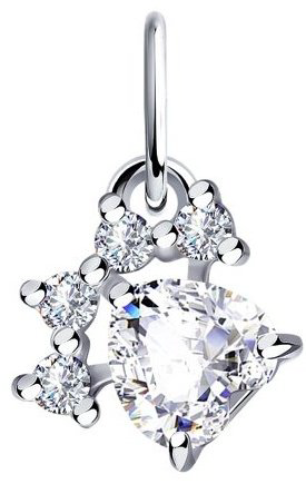 Подвеска Diamant 94-130-00998-1 вес 0.66 г серебро, фианит купить,3612