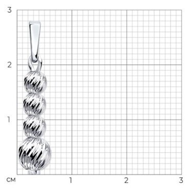 Подвеска Diamant 94-130-01457-1 вес 0.85 г серебро, без вставок купить,3943