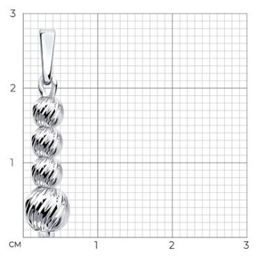 Подвеска Diamant 94-130-01457-1 вес 0.85 г серебро, без вставок купить,3943