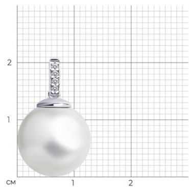 Подвеска Diamant 94-130-01196-1 вес 2.51 г серебро, жемчуг купить,16416
