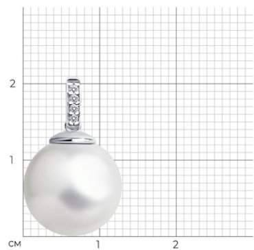 Подвеска Diamant 94-130-01196-1 вес 2.51 г серебро, жемчуг купить,16416