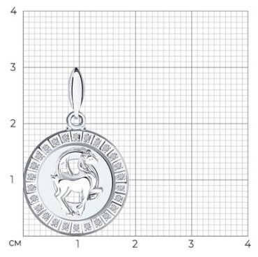 Подвеска SOKOLOV 94031392-sk12 вес 1.49 г серебро, фианит купить,13230