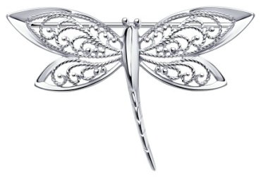Брошь Diamant 94-140-00699-1 вес 3.59 г серебро, без вставок купить,22446