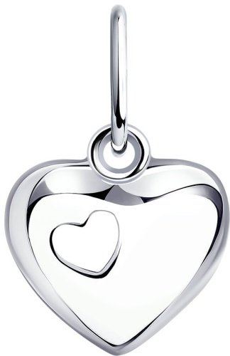 Подвеска Diamant 94-130-01079-1 вес 0.47 г серебро, без вставок