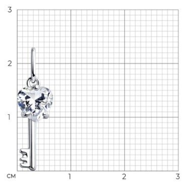 Подвеска SOKOLOV 94031412-sk10 вес 0.77 г серебро, фианит купить,4491