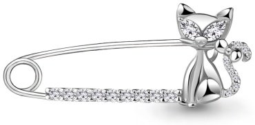 Булавка AQUAMARINE 72631А вес 1.9 г серебро, фианит купить,20777