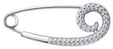 Брошь Diamant 94-140-00560-1 вес 1.74 г серебро, фианит