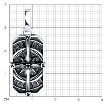 Подвеска Diamant 95-130-02643-1 вес 4.9 г серебро, фианит купить,25650