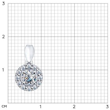 Подвеска SOKOLOV 94031555 вес 0.88 г серебро, фианит купить,8123